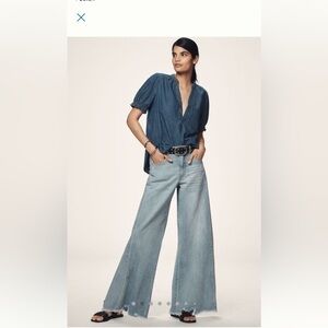 Pilcro Adi Wide Leg  Flare Jeans